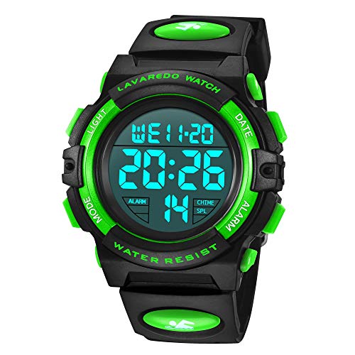 BEN NEVIS Digital Uhren für Kinder Jungen - 50 M Wasserdicht Sports Outdoor Digitaluhr Silikon Armbanduhr mit Wecker/Stoppuhr/LED-Licht/Stoßfest/Datum,Elektronische Kinderuhren