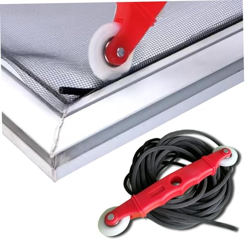 Fensterbildschirm Spline 25pcs 3, 3ft x 5, 5 mm Fensterbildschirm Gummikabel mit 1 -pc -Rollenwerkzeug