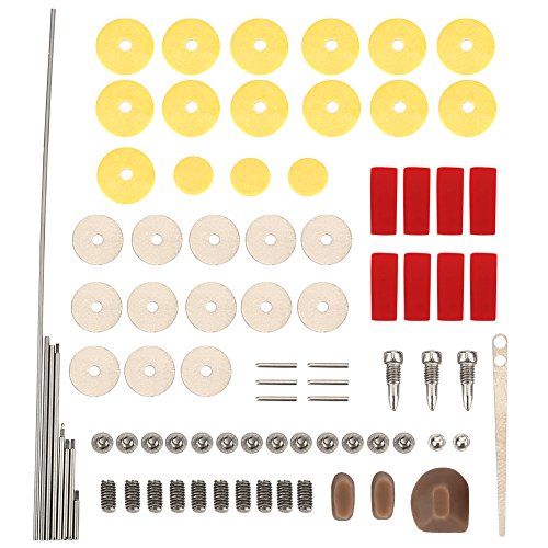 Querflöte Reur,Pearl Flute Pad Set,Flöte Reur Teile Set Tools Kit Praktische Diy Reur Wartung Kit Set Musikinstrument Teile Zubehör Für Flöte,Flöte Reur Schrauben,Rollen,Pads,Reed,Pin Schrauben