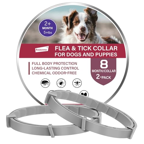 2er-Pack Zeckenhalsband für Hunde – Natürliches Ätherisches Öl, Wasserdicht & Verstellbar für Welpen und Hunde ab 7 Wochen, 16 Monate Schutz – Sicher mit Pflanzlichen Inhaltsstoffen