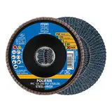 PFERD Fächerscheibe POLIFAN, 10 Stück, 125mm, Z80, X-LOCK (22,23 mm), PSF STEELOX, 67668126 – für hohe Wirtschaftlichkeit durch aggressive Zerspanung bei guter Standzeit