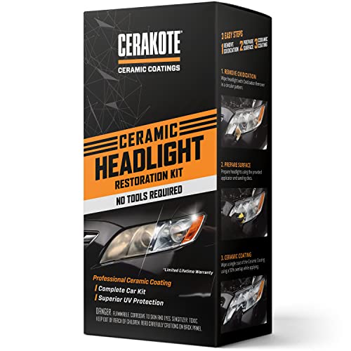 CERAKOTE Ceramic Headlight Restoration Kit – matte und blinde Scheinwerfer Aufbereitung Set | professionelle Keramikbeschichtung | kein Elektrowerkzeug notwendig | #1 in den USA