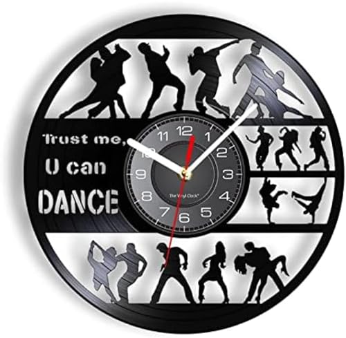 AVJERA , 30,5 cm, Trust Me U Can Dance, Tanzstudio, dekorativer, Walzer, Hip-Hop, Moonwalk, Silhouette, Vinyl-, Geschenk für Tanzlehrer