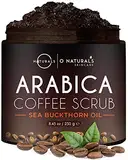 O Naturals Revitalisierendes Kaffee Körper Peeling - Totes Meer Body Scrub Peeling, Anti Akne Peeling Körper, Krampfadern Körperpeeling Damen/Body Peeling Coffee Scrub Body