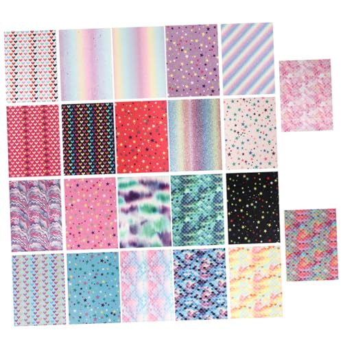 DIYEAH 6st Leder Stoff Bausätze Wildlederimitat Feines Glitzern Dicker Glitzer-imitat Fleecestoff Pelz Zum Basteln Stoffbündel Vinylgewebe Funkelnder Stoff Plüschstoff Glitzerstoff