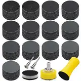 SIQUK 130 Stück Schleifscheiben Klett 25mm Nasse Trockene Schleifpapier Schleifpads Körnung 60-5000 Schleifblätter Sandpapier Rund für Auto Polieren Holz Metall