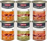 GranCarno Hunde Nassfutter Deftige Variation (6 x 800 g), Hundefutter nass ohne Getreide und Zucker von animonda, für ausgewachsene Hunde, mit frischen fleischlichen Zutaten