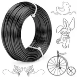 2mm Draht Zum Basteln 30m Aluminiumdraht Anodized Basteldraht Schwarz Schmuckdraht Wire Draht Sehr Weich, Biegsam und Vielseitig Verwendbar für die Herstellung