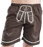 Trachten Badehose - Strandjäger - Badeshorts - Lederhose - Trachtenbadehose Shorts (XXL)