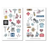 Gesundheit Sticker Set - Journal Sticker, Planer Sticker, Sticker Medizin, Arzt, Krankenhaus, Medikamente, Student, Doktor, Medizinstudium