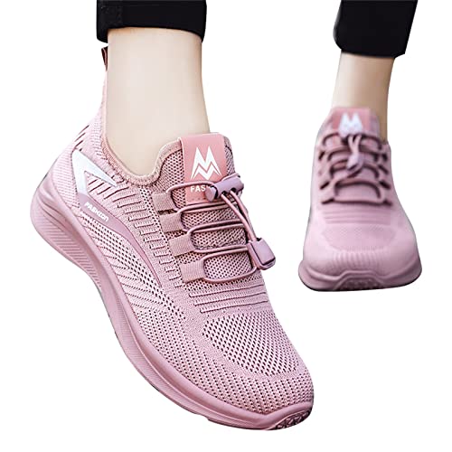 Fannyfuny Sneaker Ohne Schnürsenkel Damen rutschfeste Stoßdämpfende Athletische Schuhe Plateau Schutzschuhe Komfortabel Walkingschuhe Freizeitsportschuhe Plate Schuhe für Gehen Laufen Joggen Sports