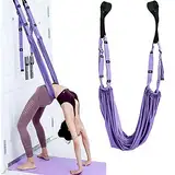 Yogagurt Beinstretcher Stretching Band Dehnungsband - Yoga Gurte aus Polyester Baumwolle, Inversion Stretch, Übungsband für Yoga Ballett Pilates Gymnastik Flexibilität Training, Lila 1Stück