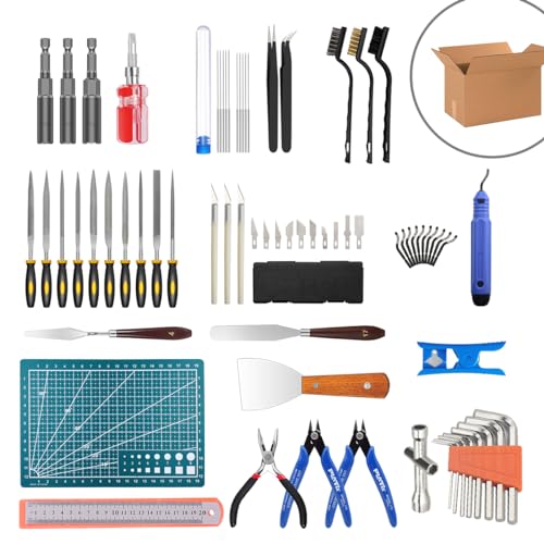 3D Drucker Zubehör Kit, 3D Drucker Werkzeug Kit, Mintion 73 PCS 3D Drucker Zubehör Set mit Düsenreinigungsset, Entgrater Werkzeug, Entfernungswerkzeugen, Pinzetten, Zangen und Vieles mehr