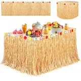 Mumjooyi Hawaii Tischröcke Luau Tischrock 275 x 75cm Hawaii Party Dekoration für Sommer Garden Beach Party Geburtstag Party Kostüm Party und Zusammenkünfte im Freien