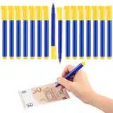 16 Stück Geldscheinprüfer Stift,Geldprüfstift,Falschgeld Stift, Geldscheinprüfer, Gefälschte Stift Geld, Stift Prüfer (Gelb)