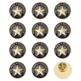 NICENEEDED 12 Stück Anstecknadeln „Mitarbeiter des Monats“ 1.0 Zoll Staff Star Wertschätzung Motivation Emaille Pin Staff Performance Alloy Pins Für Award Staff Team