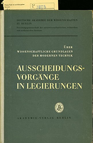 Ausscheidungsvorgänge in Legierungen.