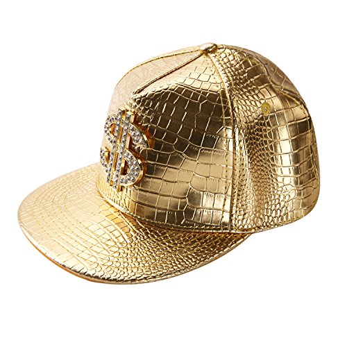 West See Unisex Baseball Caps Kappen Hut Snapback Partner-Cap Hip Hop Baseballmütze (Gold)