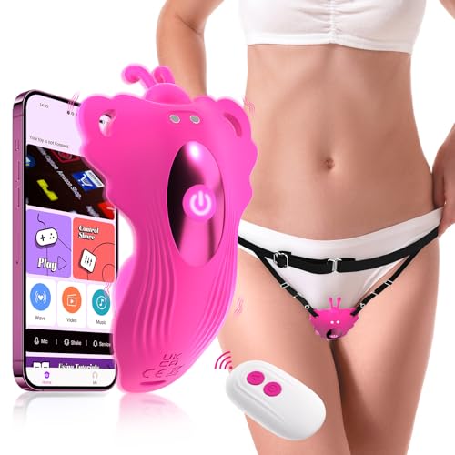 Butterfly Vibrator mit Sexy Unterwäsche Sex Spielzeug für die Frau Paare - Vibration Vibratorensets für Frauen Klitoris Extrem Solo, Erotisches Sexspielzeug Geschenk Toyset Damen Leise mit 10 Modi Toy