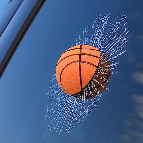 1 STÜCKE Auto Aufkleber 3D Baseball Fußball Tennis Ball Körper Auto Aufkleber Fenster 17cm O2G0 Auto Styling 17cm Auto Dekoration x Auto Hits