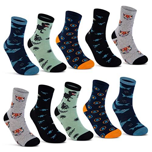 10 Paar Kinder Socken Jungen & Mädchen Baumwolle Kindersocken 54395 (31-34)