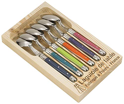 Jean Dubost Laguiole London Mix 97/13154 Kaffeelöffel, 6 Stück