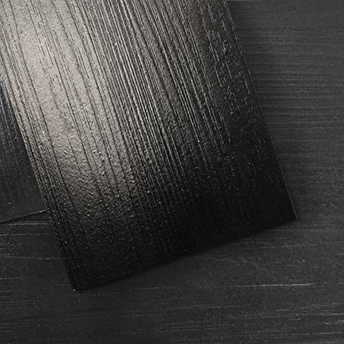 Art3d PVC-Bodenbelag Selbstklebende Bodenfliese Fliesen DIY Vinyl Holzdielen Wasserdichter Dielenboden Holzoptik Gewaschen Starre Oberfläche Harter Kern 36 Stück Schwarz 5 m²