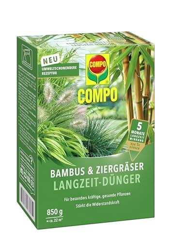 COMPO Bambus & Ziergräser Langzeit-Dünger, Umweltschonendere Rezeptur, 5 Monate Langzeitwirkung, 850 g, 22 m², Unzutreffend