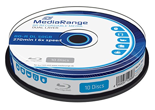 MediaRange 10 x BD-R DL - 50 GB 6X - Spindel