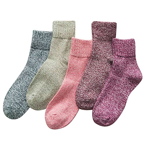 Baumwollsocken Herren 43 46 Frauen warme superweiche -Slipper-Socken-Winter-Flauschige mittellange Socken-beiläufiges Zuhause, das Flauschige gemütliche Socke schläft Halterlose Strümpfe (One Size)