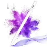 Stylus Pen für Touchscreens Android,Stylus Pencil ,Kompatibel Samsung/Huawei/Tablet/Phone,Kapazitiver Stift mit 2 Ersatzspitzen,with Palm Rejection,(Weiß)