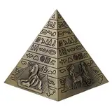Gazechimp Metall Ägyptische Pyramide Modell Figur Statue für Haus Büro Deko - Bronze