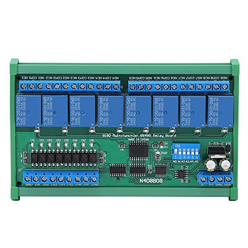 Rail Box Relais 8 Eingänge 8 Ausgangsmodule DIN35 SPS-Erweiterungsplatine RS485 12 V mit Gehäuse, Kleine Größe, 6 Arbeitsmodi, AT-Befehle, Hoher Sicherheitsfaktor