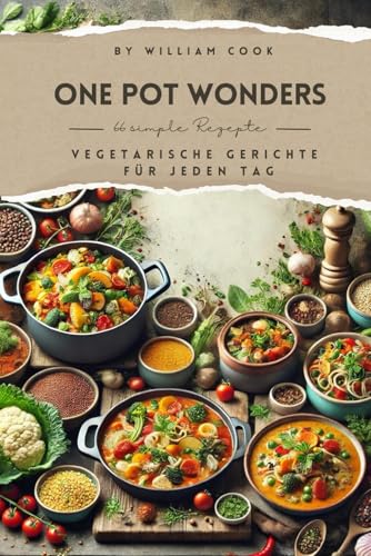 66 vegetarische One Pot Gerichte: Schnell, lecker und unkompliziert: Das ideale Kochbuch für Berufstätige, Studenten und alle, die gerne zeitsparend kochen (One Pot Kochbücher von William Cook)