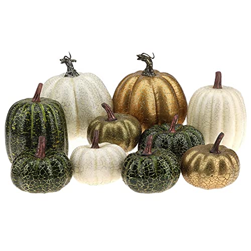 Kepfire 10 Pcs Künstlich Gefälscht Kürbisse Schaum Simulation Der Herbst Ernte Farmhouse Küche Halloween Dekorativ - Zufällige Farbe