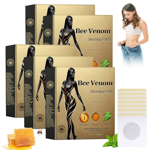 FENGQ 35 Stück Bienengift-Lymphdrainage-Schlankheitspflaster, Bienengift Pflaster Zum Abnehmen, Bienengiftpflaster, Bee Venom Pflaster, Lymphatic Drainage Slimming Patch Geeignet Für Frauen und Männer