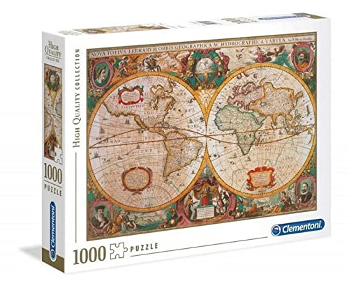 Clementoni 31229 Antike Karte – Puzzle 1000 Teile, Geschicklichkeitsspiel für die ganze Familie, Erwachsenenpuzzle ab 14 Jahren