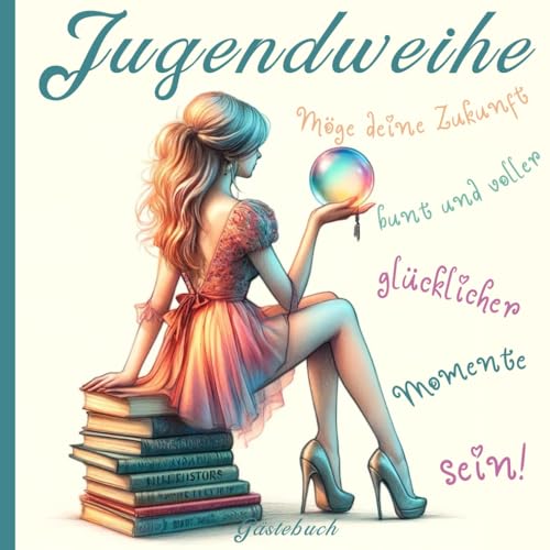 Gästebuch Jugendweihe Mädchen: Erinnerungsbuch mit Spruch zur Jugendfeier, ein schönes Geschenk für Mädchen und Teenagerin, die Geschenkidee für die ... Platz für mind. 60 Gäste zum Einschreiben