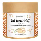 Puremetics 3in1 Dusch-Fluff, Mandarine mit Zuckerpeeling, LE, 250g