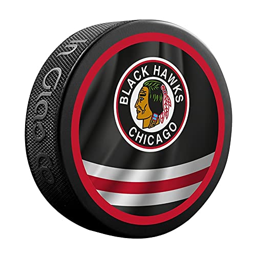 Inglasco Chicago Blackhawks Reverse Retro Jersey Souvenir NHL Puck