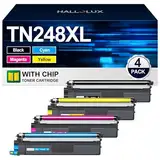 TN248 TN248XL TN-248CMYK TN-248VAL Kompatibel für Brother TN-248 Toner TN-248XL für Brother MFC-L3760CDW Toner DCP-L3560CDW MFC-L3740CDWE MFC-L3740CDW MFCL8390 (Schwarz, Magenta, Gelb, Cyan, 4er-Pack)