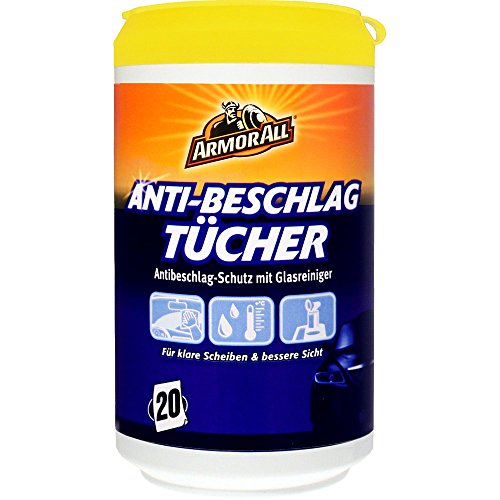 ARMOR ALL Anti-Beschlag-Tücher 20 Stk. GAA15020GE, alkoholfrei + ammoniakfrei, 15020L