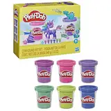 Play-Doh 6er-Pack Funkelknete, besondere Farben mit Glitzer, für mehr Kreativität und fördert die Feinmotorik, perekt als Ergänzung, kreatives Weihnachtsgeschenk für Kinder ab 3 Jahren