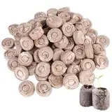 bssmmai 100x Kokosquelltabs mit Mesh Anzuchtunterstützung für Pflanzensamen,Quelltabs Biologisch Abbaubare Kokosscheiben,Anzuchthilfe aus Kokosfaser