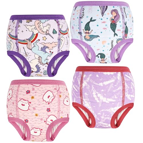 MOEMOE BABY Töpfchen Trainingshose 4 Stück Baby Trainingshosen Töpfchen Unterwäsche Kinder für Mädchen 3 Jahre