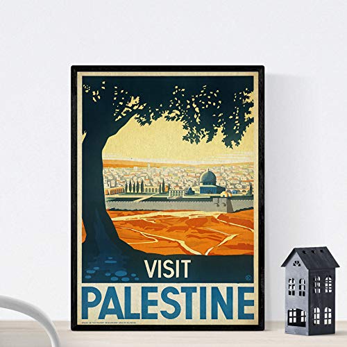 Nacnic Vintage Poster Vintage Plakatwerbung. Palästina-Israel Reise. A4-Format