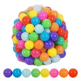 50 Stück Bälle Für Bällebad | rutschfeste Bunte Spielbälle | Kleine Bunte Bälle Für Kinder | Babyspielzeug Spielball | Mehrfarbig Non Toxic Bruchfeste Pitbälle | Bälle Bällebad Für Hunde Baby Kinder