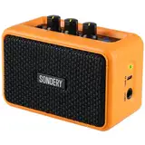 Sondery Mini Gitarrenverstärker Bluetooth Dual Speakers 5W Aufladbarer tragbarer Übungsverstärker mit Overdrive- und Clean-Effekten für E-Gitarren