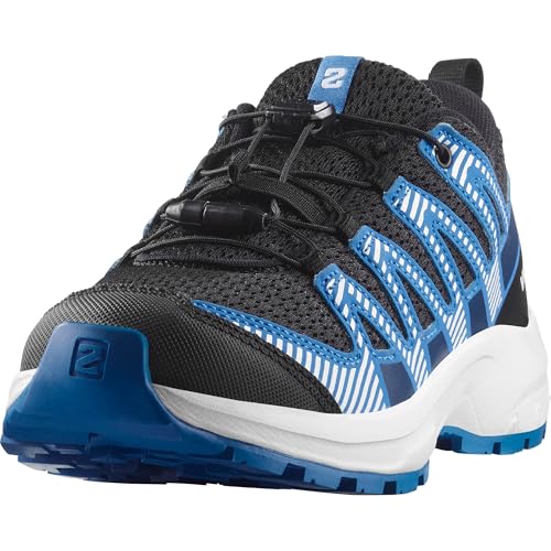 Salomon Junior XA PRO V8 J Schwarz/Weiß/Französisch Blau, Vielseitige Wanderschuhe für Komfort, Ideal für Wandern und Trailrunning bei Outdoor-Abenteuern. 37