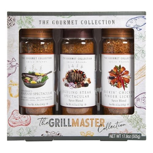 Die Gourmet-Kollektion – Grill Master, Gewürzset mit gemischten Kräutern und Gewürzen | Hähnchengewürz | BBQ-Rubs und Gewürze | Fischgewürz | Lammgewürz | Burgergewürz | Steakgewürz | BBQ-Gewürz